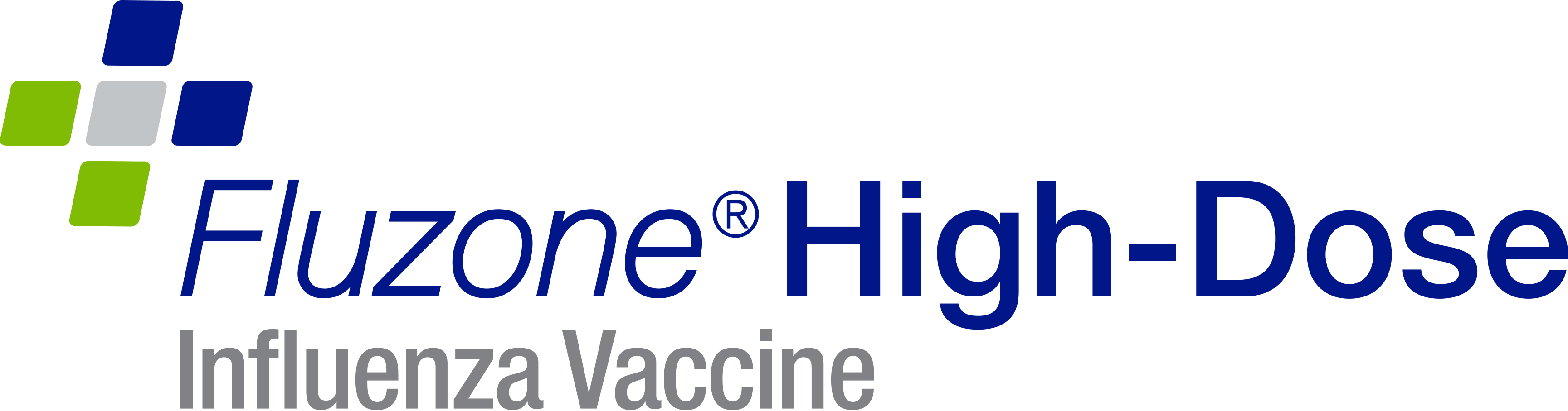 Fluzone high-dose influenza vaccine logo